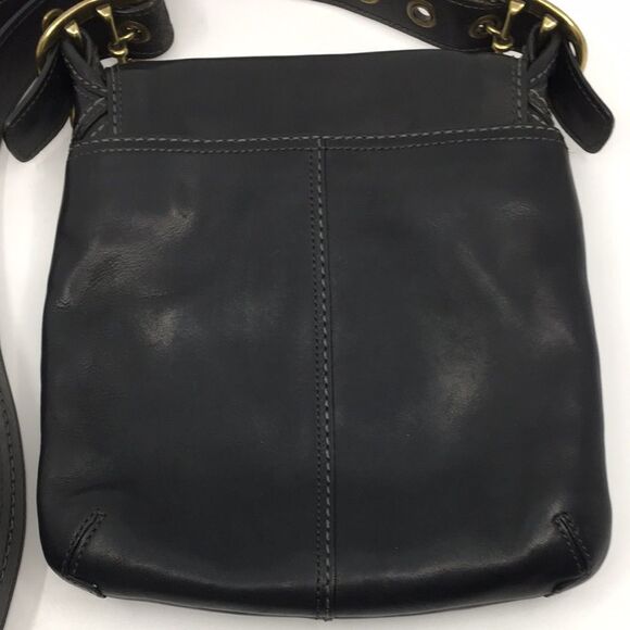 Coach Bleecker Black burnished leather Shoulder Handbag Style 11428 - Picture 7 of 16